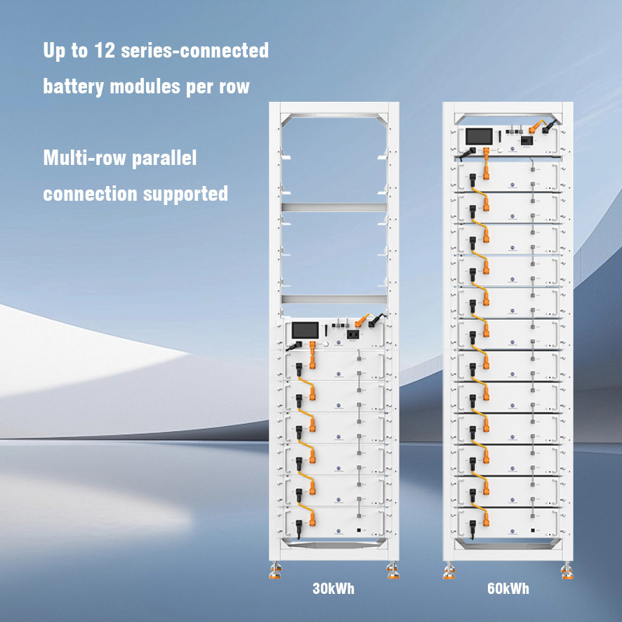 Energy Storage Rack Racks Modular 30.72kWh/61.44kWh Rack Mount Energy Storage